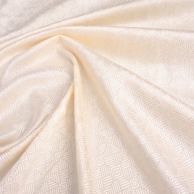 Beige Checkered P/C Jacquard Fabric